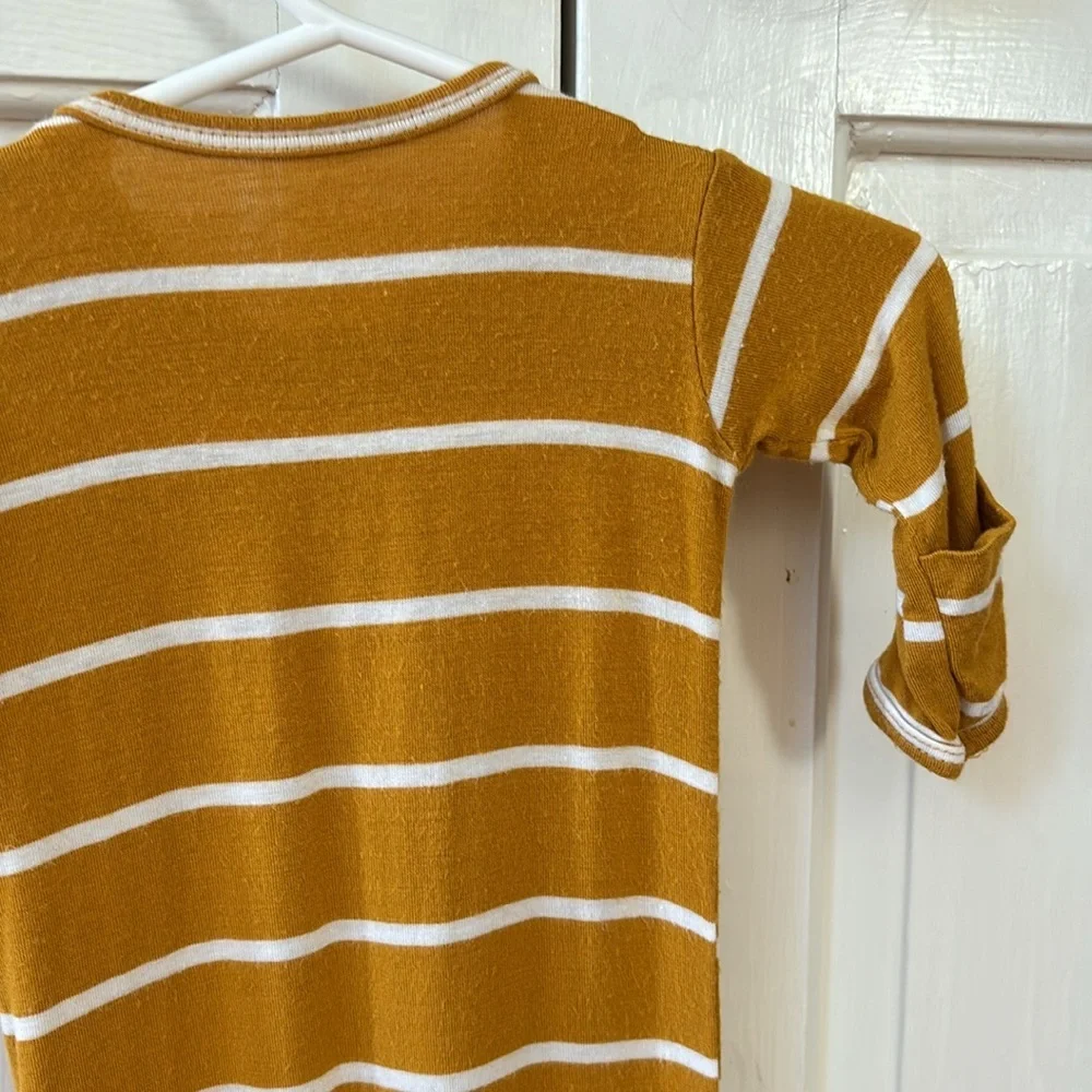 Lou Lou & Company Marigold White Stripe Knotted Gown Size‎ 0-3 3-6 Soft Light
